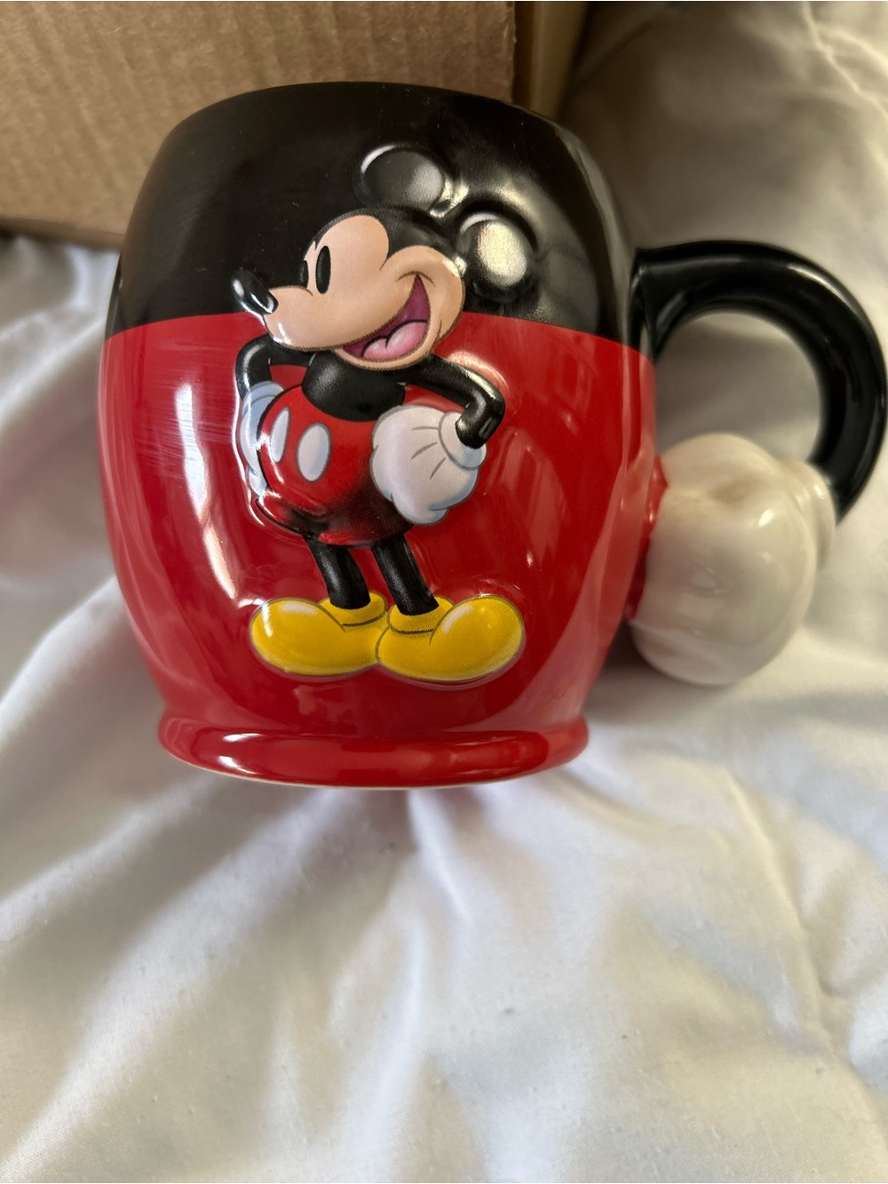 Disney Parks Red and Black Mickey Mouse Ceramic Mug